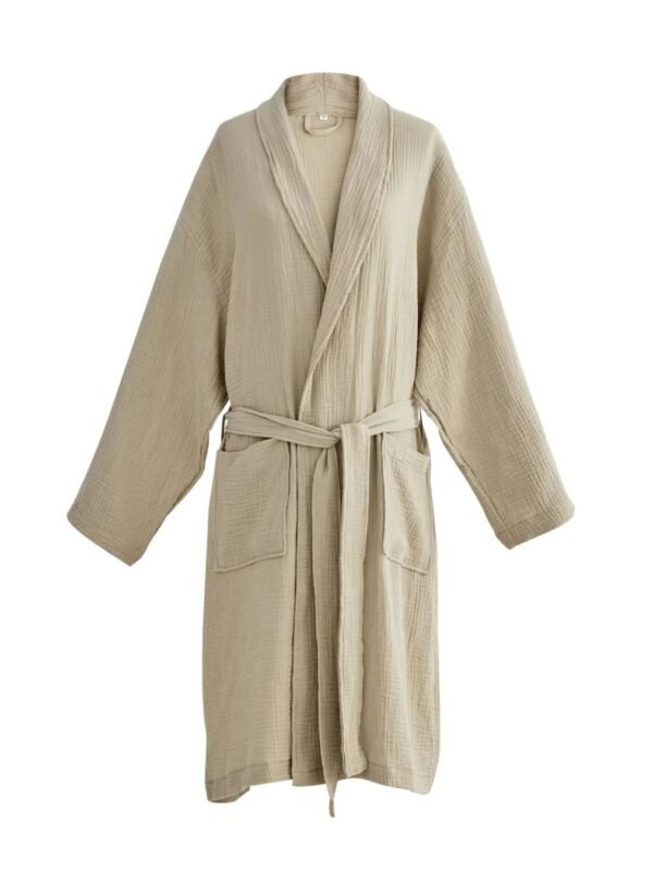 Bata de lino 100 % algodón