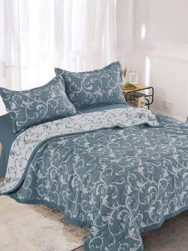 Set quilt bordado 3 piezas 100 % algodón