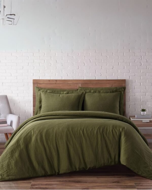 I LOVE VERDE ARMY-2 Funda plumón 100 % algodón bramante 180 hilos