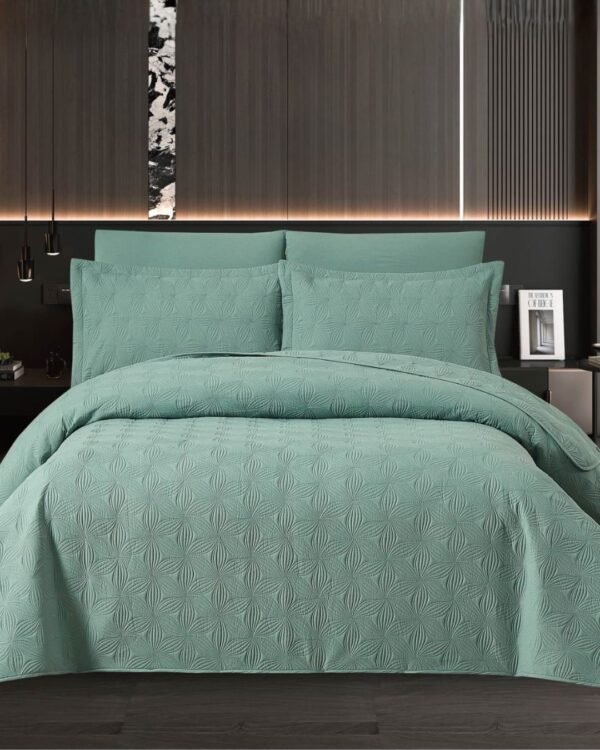 Set cubrecama floral 100 % algodón importado 3500 hilos