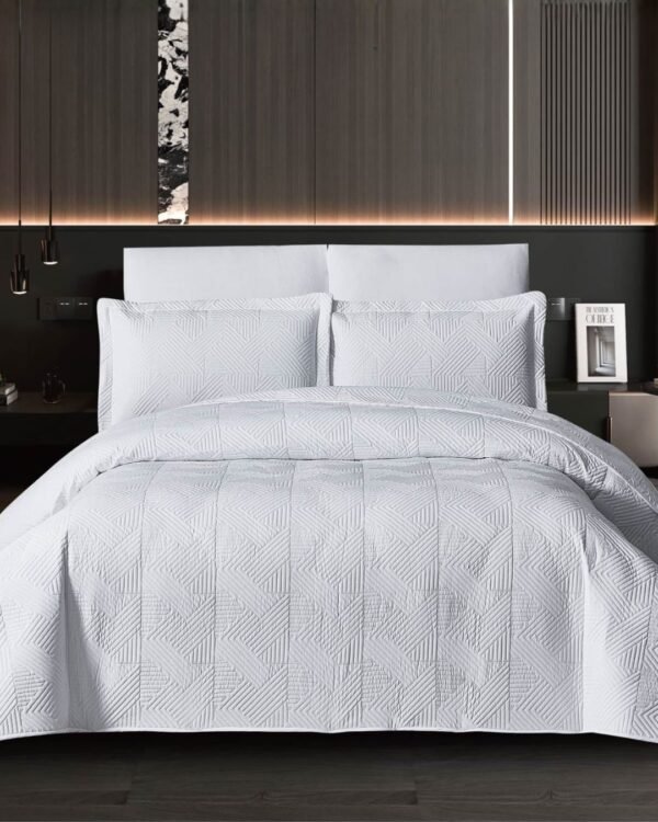 Set cubrecama espiga 100 % algodón importado 3500 hilos