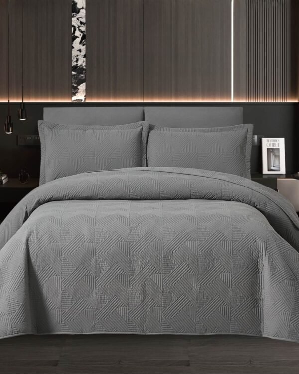 Set cubrecama espiga 100 % algodón importado 3500 hilos