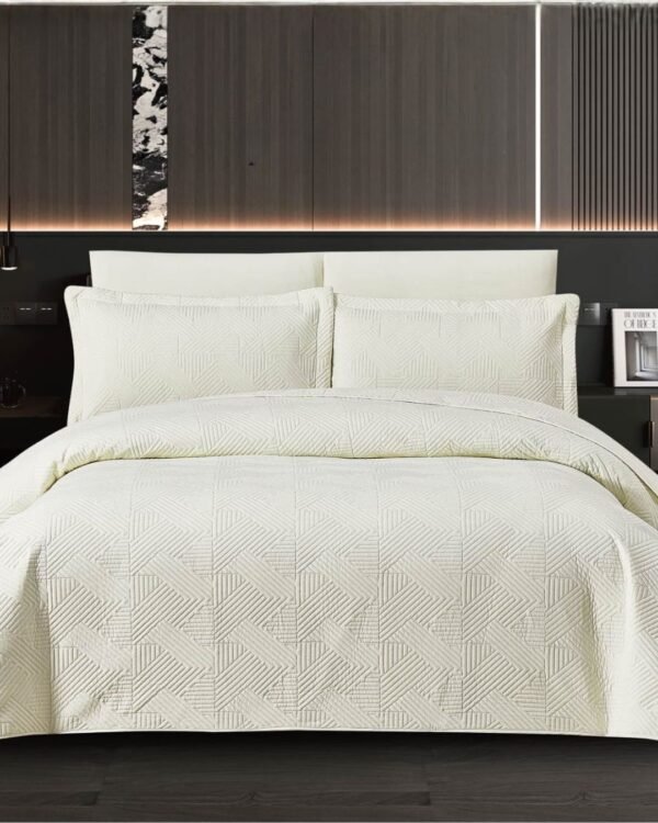 Set cubrecama espiga 100 % algodón importado 3500 hilos