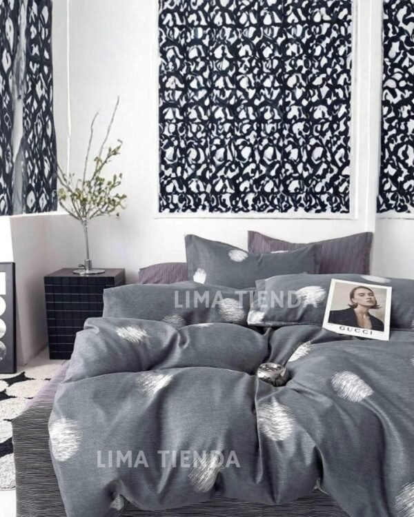 Set edredón + sábanas 100 % algodón importado 1000 hilos