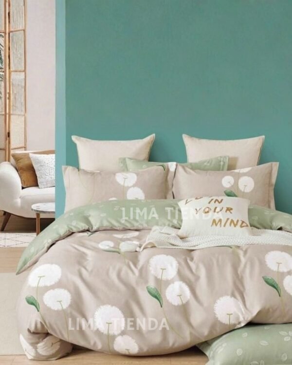 Set edredón + sábanas 100 % algodón importado 1000 hilos