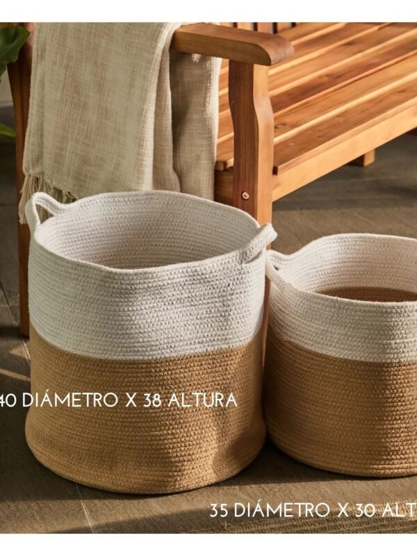DECORACIÓN FALABELLA-6 Canasta de fibra natural