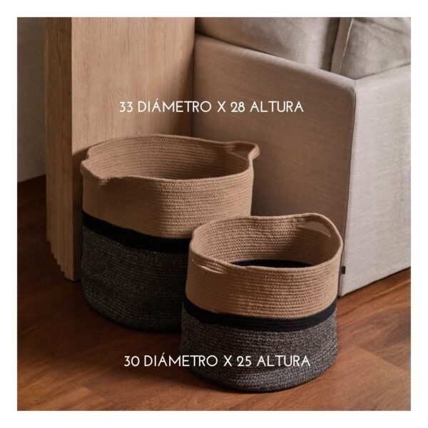 DECORACIÓN FALABELLA Canasta de fibra natural