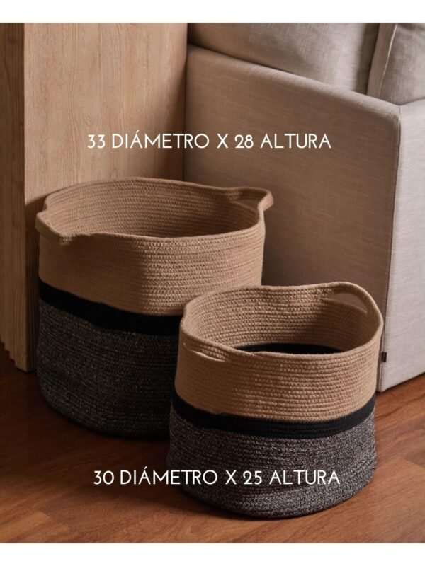 DECORACIÓN FALABELLA Canasta de fibra natural